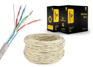 Kabel FTP-ekranowany KAT 5e drut AWG24 305m szary
