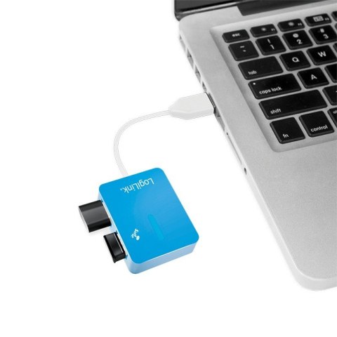 HUB USB 2.0 4-portowy Smile - niebieski