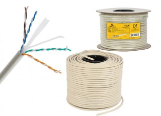 Kabel UTP KAT 6 drut AWG24 100m szary