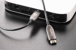 Kabel połączeniowy hybrydowy HDMI AOC | HDMI-A męski-męski | HDMI 2.1 | UHD-2 8K@60Hz | 48Gbps |HDR, eARC, HDCP 2.2, CEC | 30m