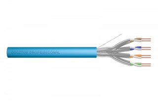 Kabel teleinformatyczny instalacyjny kat.6A, U/FTP, Dca, drut, AWG 23/1, LSOH, 50m, niebieski