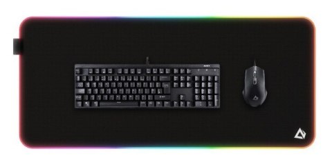 KM-P7 RGB podkładka pod mysz i klawiaturę XXL gamingowa| 900x400x4mm | wodoodporna | gumowany spód | aplikacja G-aim Control Cen
