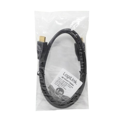 Kabel HDMI 4K/60Hz, CCS , czarny, 1m