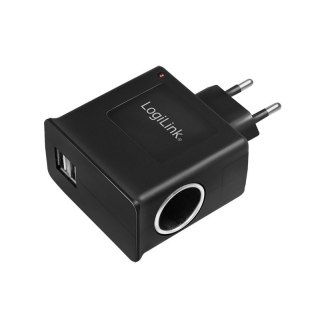 Ładowarka sieciowa USB + złącze zapalniczki samochodowej