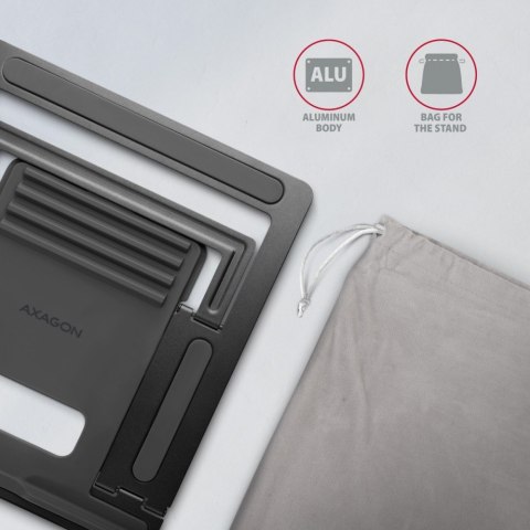 STND-L Podstawka do laptopów aluminiowa 10-17,3", 4 regulowane kąty nachylenia