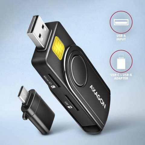 Czytnik kart identyfikacyjnych & SD/microSD/SIM card PocketReader USB CRE-SMP2A