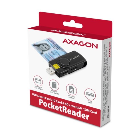 Czytnik kart identyfikacyjnych & SD/microSD/SIM card PocketReader USB CRE-SMP2A