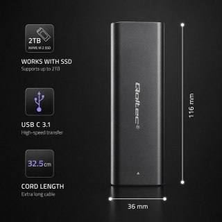 Obudowa | kieszeń do dysków M.2 SSD | NVME | PCI-E | USB-C
