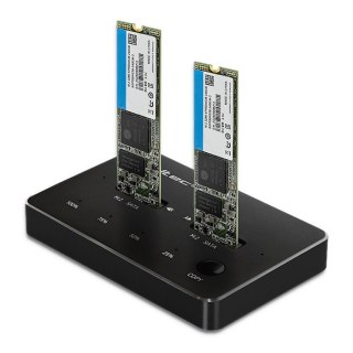 Stacja dokująca dysków 2x SSD M.2 SATA | NGFF | USB typ C