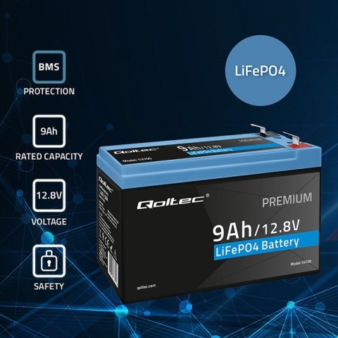 Akumulator LiFePO4 | 12.8V | 9Ah | 115.2Wh | BMS