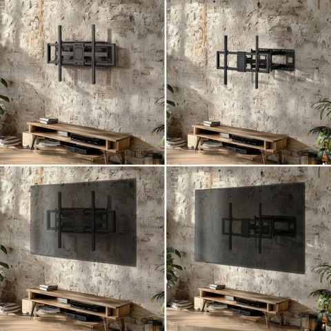 Uchwyt do TV ekonomiczny obrotowy 60-120" 120kg Czarny Maclean MC-482