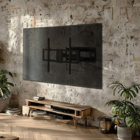 Uchwyt do TV ekonomiczny obrotowy 60-120" 120kg Czarny Maclean MC-482