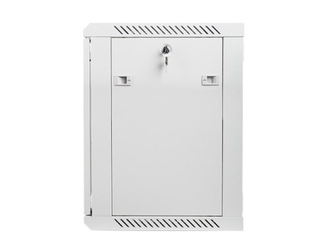 Szafa instalacyjna wisząca 19 cali 12U 600X450mm szara (drzwi szklane)