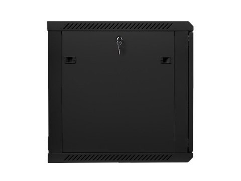 Szafa instalacyjna wisząca 19 cali 12U 600X600mm czarna (drzwi szklane)