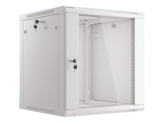 Szafa instalacyjna wisząca 19 cali 12U 600X600mm szara (drzwi szklane)