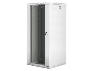 Szafa instalacyjna wisząca 19 cali 27U 600X600mm szara (drzwi szklane)
