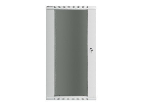 Szafa instalacyjna wisząca 19 cali 27U 600X600mm szara (drzwi szklane)