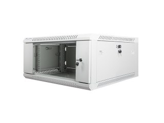 Szafa instalacyjna wisząca 19 cali 4U 600X600mm szara (drzwi szklane)