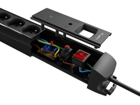 Listwa zasilająca 5.0m 5x230 SC SP1-05F-0500-BK