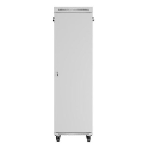 Szafa stojąca rack 19 cali 42U 600x800 szara drzwi szklane flack pack