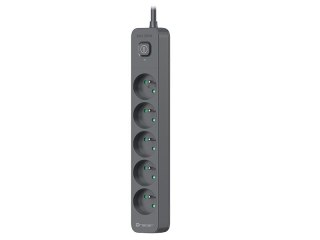 Listwa zasilająca antyprzepięciowa Power Line+ 3m Graphite (5 gniazd)