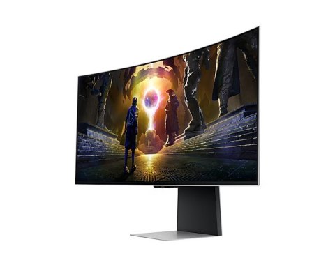 Monitor 34 cale Odyssey G8 OLED 3440x1440 UWQHD 21:9 2xHDMI 1xDP 2xUSB 3.0 0,03ms 175Hz HAS zakrzywiony głośniki 2Y2d2 (LS34DG85