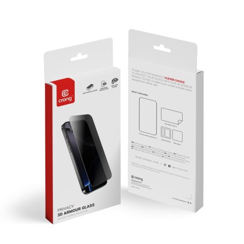 Hartowane szkło prywatyzujące Privacy 3D Armour Glass do iPhone 17 / 17 Pro / 16 Pro