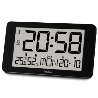 Zegar elektroniczny ścienny z DCF Cuba czarny