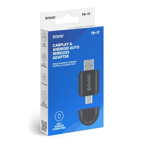 Adapter bezprzewodowy CarPlay & Android Auto TR-17