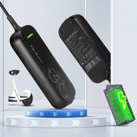 Ładowarka do roweru skutera elektrycznego 36V | 42V | 2A | 5.5*2.5 + wodoodporna + kabel zasilający