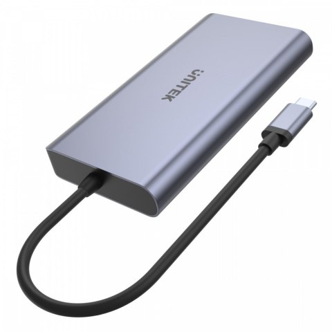 HUB USB-C 2x USB 3.1, HDMI 2.0, DP 1.4, RJ45, SD, PD 100W; D1056A