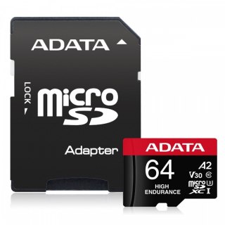 Karta pamięci microSD High Endurance 64GB UHS1 U3 V30 A2 100/80MB/s + Adapter