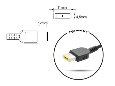 Ładowarka / zasilacz 20v 3.25a (prostokątny 11.0x4.5 pin - Yoga) - Lenovo 65W